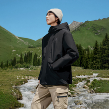 361男中长款羽绒服2024冬季雨屏防泼水连帽保暖防风运动羽绒外套