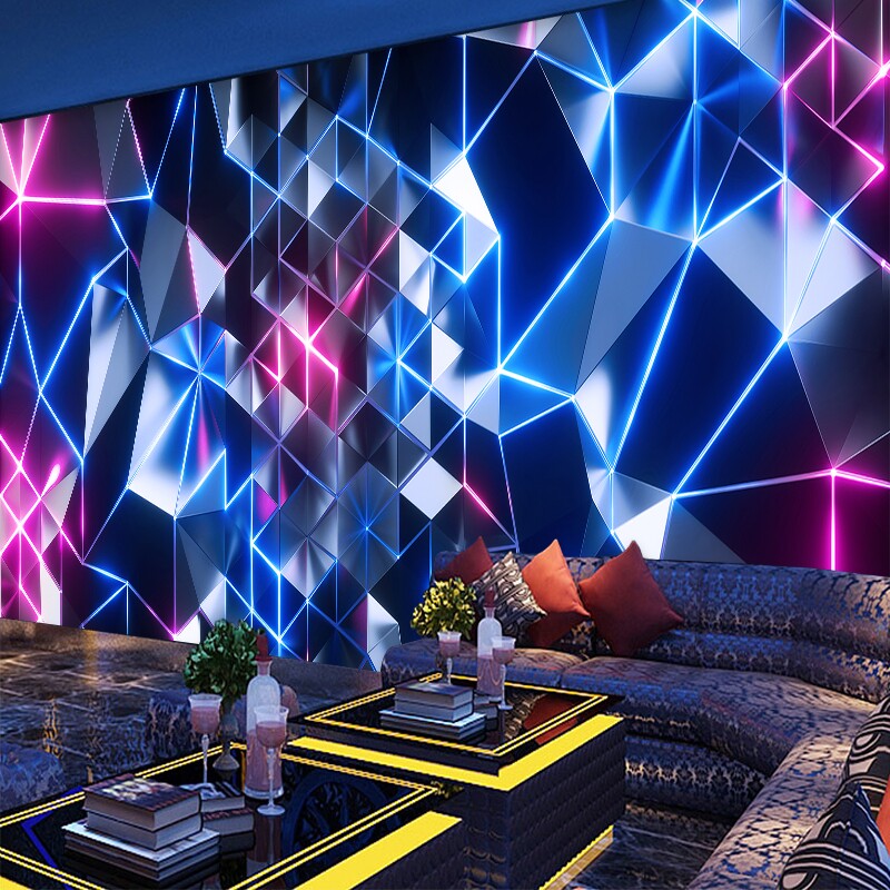 ktv包房包厢墙纸歌厅装修闪光墙布酒吧会所过道走廊大厅立体壁纸