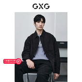 2024年春季 GXG男装 黑色通勤翻领夹克 品GFX12100201