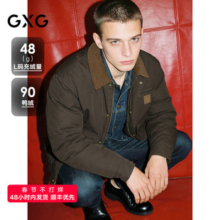 GXG男装 新年系列马年工装风羽绒服男25年冬新款#G25DY24198