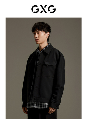 GXG男装 黑色休闲夹克外套 2023年秋季品GEX12112513