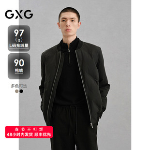 GXG男装 压印棒球领羽绒服通勤外套24冬季品G24XY24016