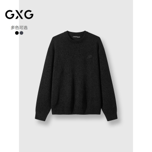 男休闲韩系百搭通勤内搭线衫 25冬季 圆领毛衣针织衫 GXG男装 新品