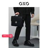 24春季 GXG男装 零压系列黑色小脚九分裤 品GFX10201381