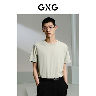 新品 GXG男装 24年夏季 零压系列灰绿短袖 G24X442064 T恤