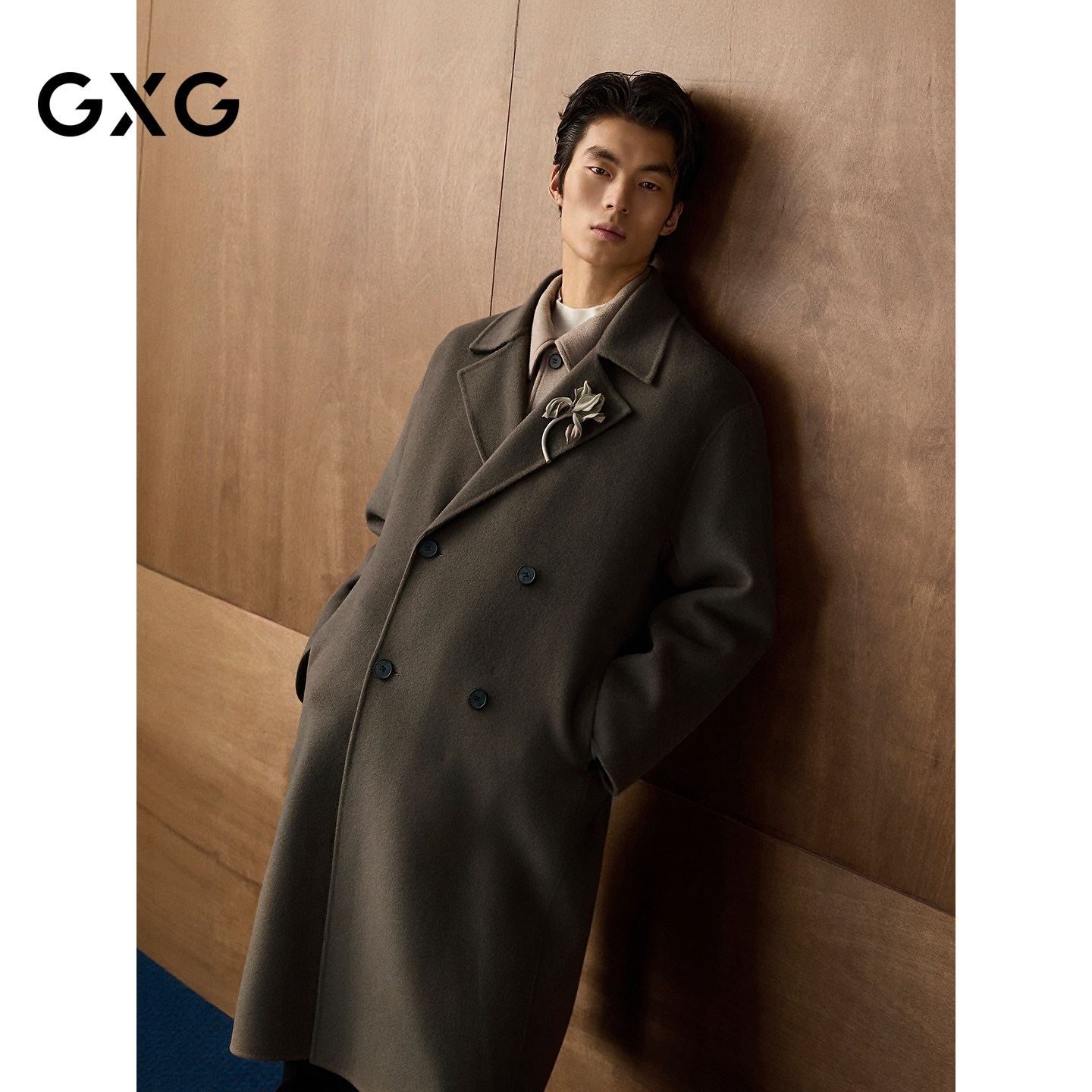 GXG男装 商场同款质感长款大衣 2025年冬季新品G25X264028