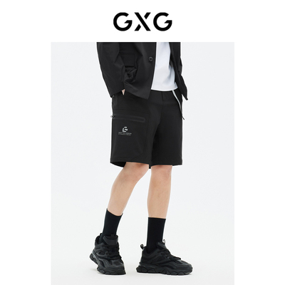 GXG男装  短裤男休闲工装风直筒字母织带 23年夏季品
