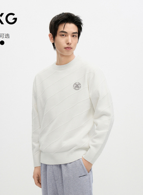 GXG男装 多色简约圆领毛衣男士针织衫2024年冬季款#G24D204026