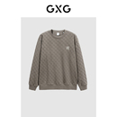 新品 GXG男装 2023年冬季 商场同款 GEX13126574 满身印花圆领卫衣