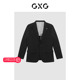 男装 GXG男装 品正装 系列商务外套面试正装 黑色套西西装 春季