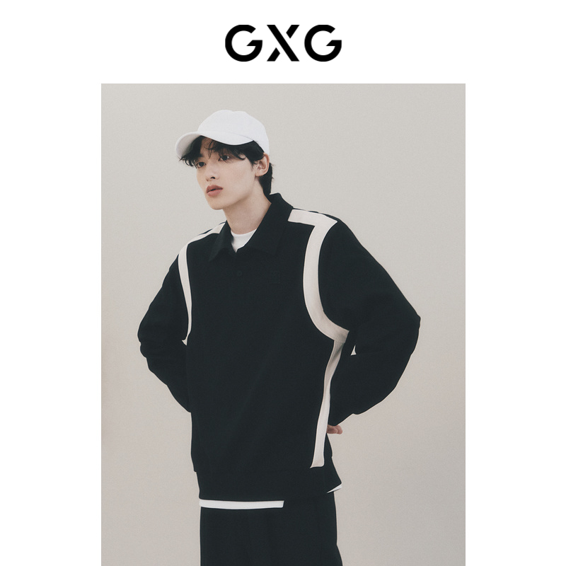 男装通勤翻领长袖卫衣GXG