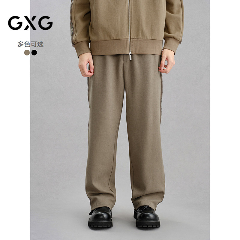GXG男装 肌理面料提花休闲裤男士长裤 24年冬G24X024120
