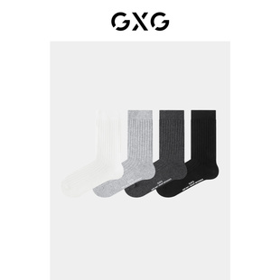 吸汗防臭基础款 精梳棉长筒袜夏季 GXG男士 袜子男 单双装