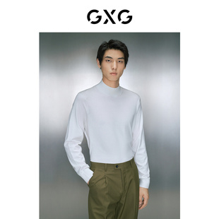 GXG男装 零压多色含羊毛轻柔贴肤半高领毛衣针织衫 23年冬季 新品