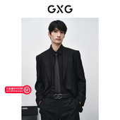 24春季 GXG男装 零压系列黑格平驳领西装 品GFX11301561