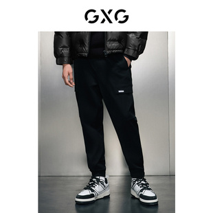 2023冬季 长裤 品GEX10225774 黑色收口工装 GXG男装