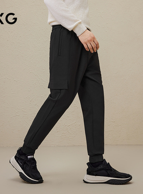 GXG男装  黑色收口工装长裤 2023年冬季品GEX10226894