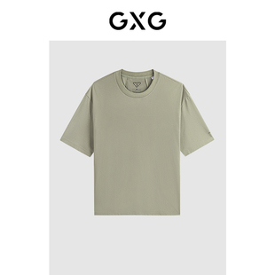 24年夏季 零压系列黄绿色短袖 T恤 G24X442101 新品 GXG男装