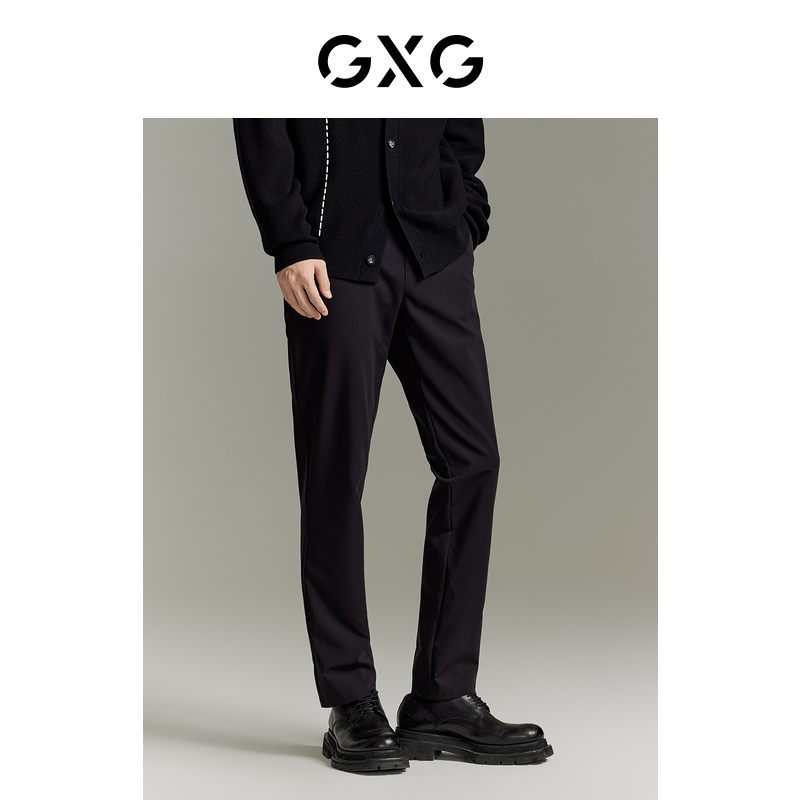 GXG男装   黑色修身小脚休闲裤23秋季品GEX10214323