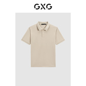 品 POLO2024春季 G24D242220 双色休闲刺绣短袖 GXG男装