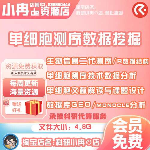 R语言单细胞测序数据分析课程单细胞数据挖掘生信分析教学