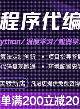 代码python编程深度学习机器学习人工智能代码编写跑通讲解调试