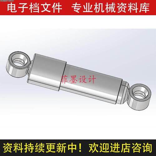 双筒液压减震器车辆工程设计SolidWorks三维模型CAD图纸C21830