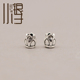 泰银隔珠弟子珠 迷你花苞吊坠尾坠S925纯银银饰DIY手工编绳串珠