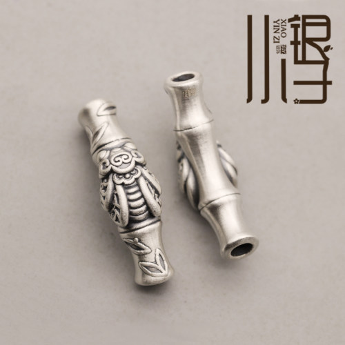S999纯银一鸣惊人知了禅竹节管