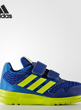 Adidas/阿迪达斯正品新款儿童魔术贴跑步休闲运动舒适童鞋S81082