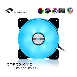 Bykski CF-RGB-X-V2 LED炫光12CM大风量电脑静音光圈散热风扇