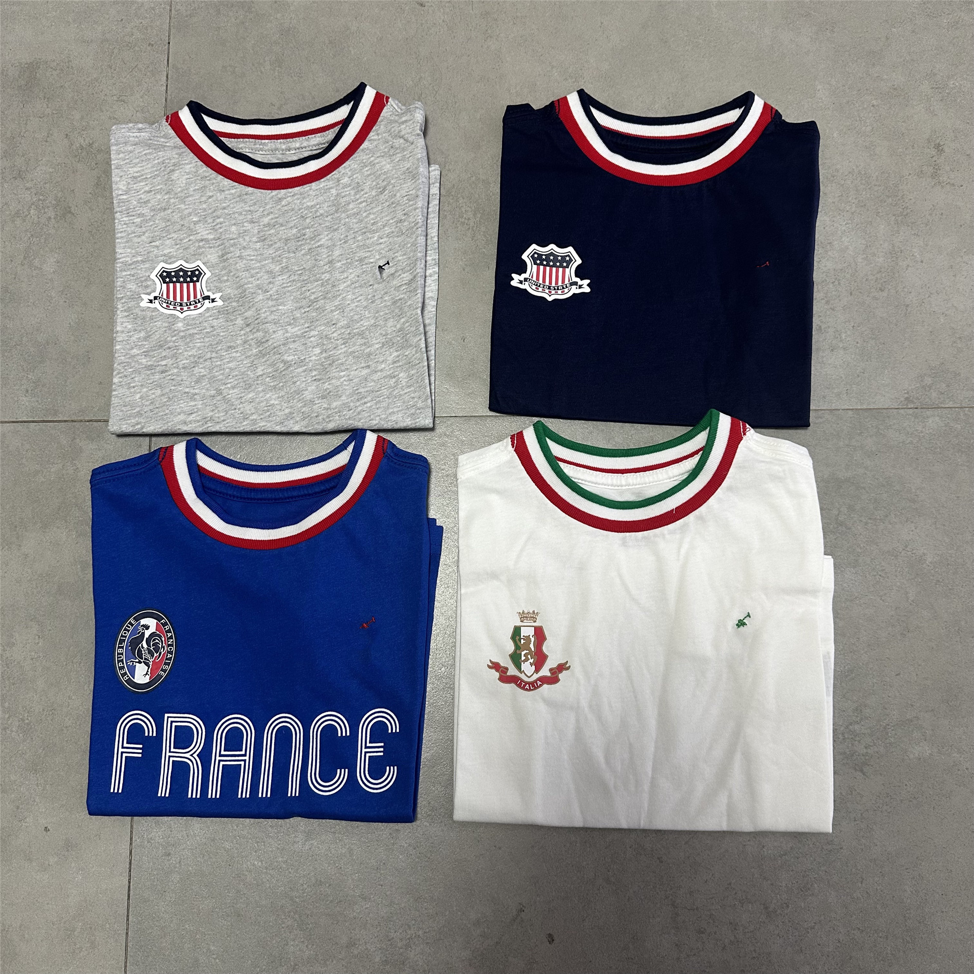 中大童青少年国旗刺绣小马标纯棉