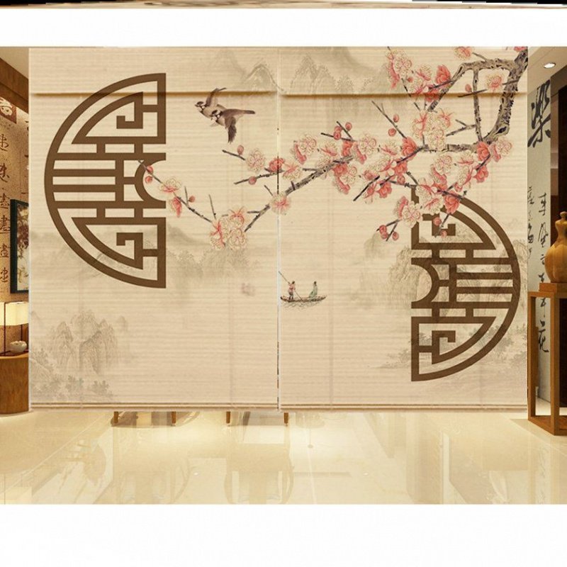 开放式厨房隔断帘升降卧室隔离拉帘推拉餐厅中式竹帘艺术装饰门帘|ruв категории домашний ткань, занавес, занавес и аксессуары, занавес - от Buy2taobao.com для оказания профессиональной услуги покупки агента Taobao