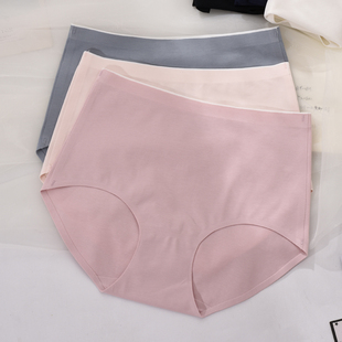 衩头 包臀棉质面料平角裤 无痕纯棉内裤 女高腰批厂家直销无缝一片式