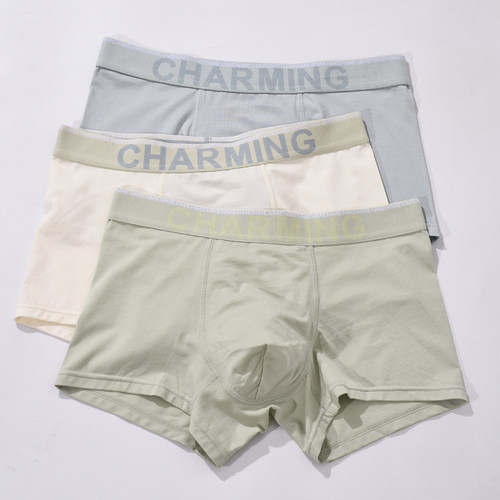 莫代尔棉中腰平角裤男