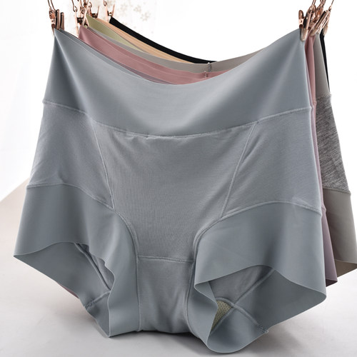 高腰收腹女宽边内裤女莫代尔