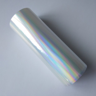 烫塑 烫纸 转移膜可切割 16cm 120m 透明素面镭射烫金纸 电化铝