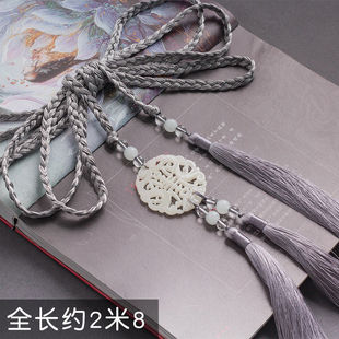 明制道袍流苏玉佩腰坠 原创汉服宫绦圆领袍腰绳 古风禁步腰带男女