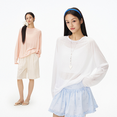 bosie薄款莱赛尔潮牌长袖罩衫女