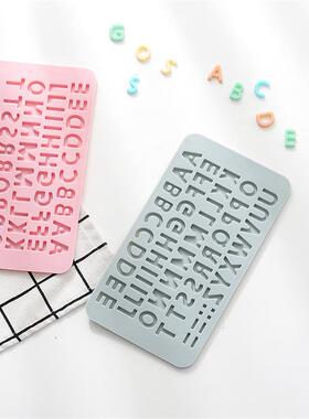 新品 AABB英文字母硅胶模生日快乐DIY巧克力模具粘土用 烘焙工具