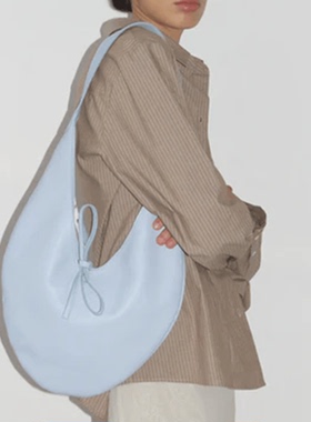 西班牙palomawool2025夏季新款蝴蝶结女包牛皮马鞍包单肩短挎包潮