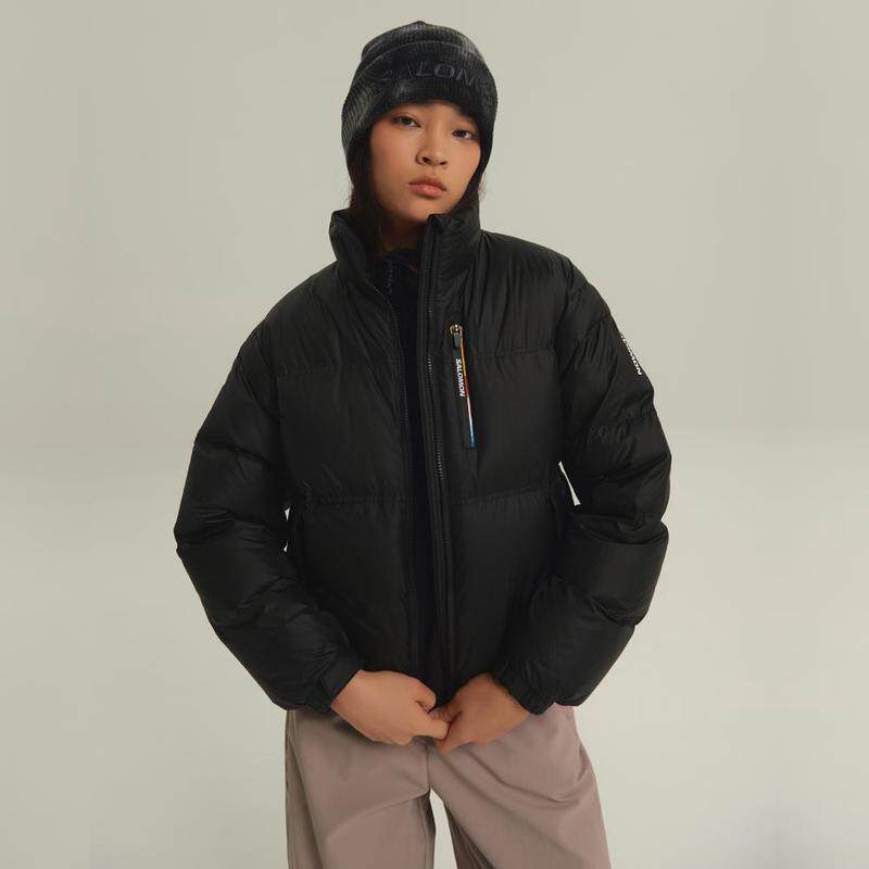 代购SALOMON萨洛蒙女士羽绒服保暖防风轻便棉服立领短款外套