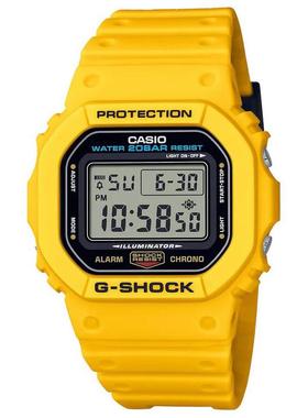 代购卡西欧CASIO G-Shock黄色腕表石英表数字式手表DW5600REC-9