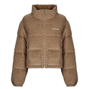 代购GUESS女士羽绒服保暖防风轻盈短款立领灯芯绒绗缝冬季通勤