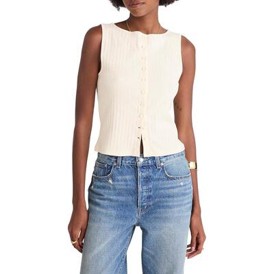 代购Madewell女士背心透气抗皱棉质修身日常通勤马甲爆款简约