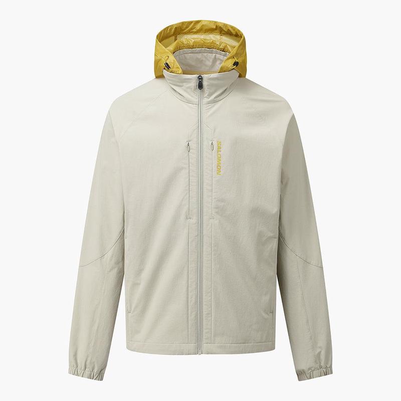 代购SALOMON萨洛蒙男士冲锋衣防风防水透气户外夹克立领连帽软壳