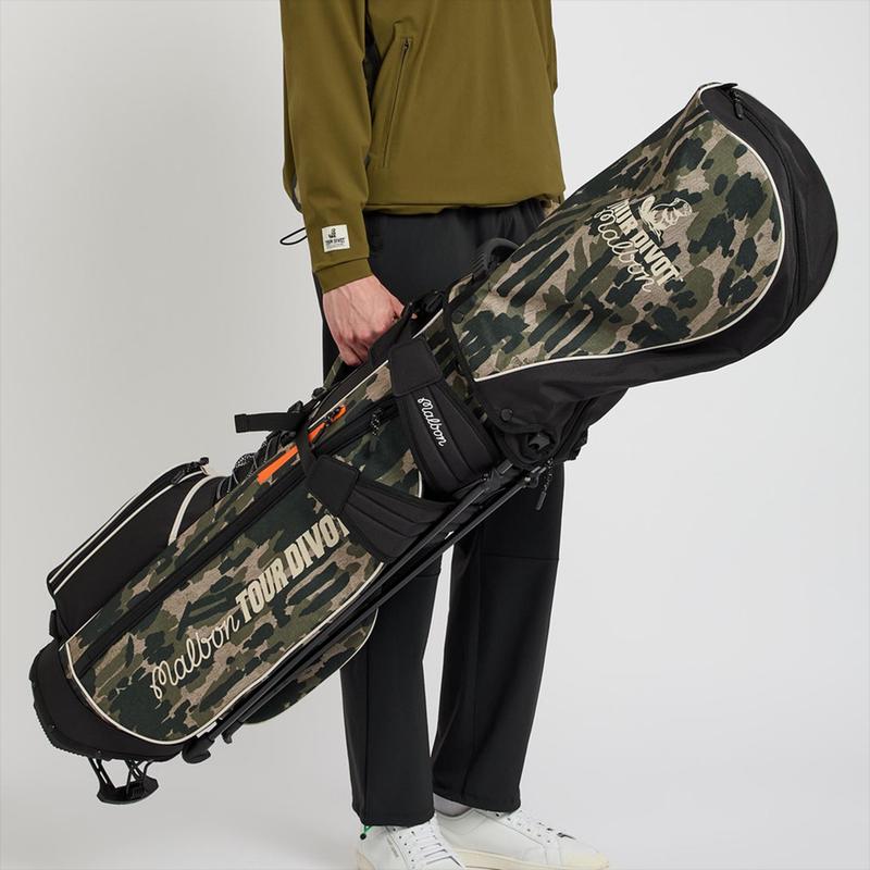 代购Malbon TOUR DIVOT CAMO男士高尔夫轻便高尔夫球包支架单肩包