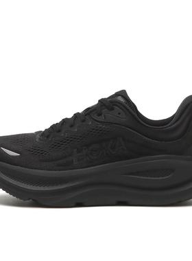 代购Hoka OneOne男女跑步鞋高缓震轻量设计透气结构稳定支撑黑色