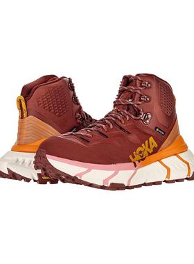 代购Hoka OneOne女士登山鞋防水防滑耐磨缓震GORE-TEX高帮橙色中