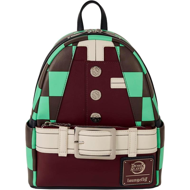 代购Loungefly痛包动漫鬼灭之刃灶门炭治郎Cosplay休闲双肩背包